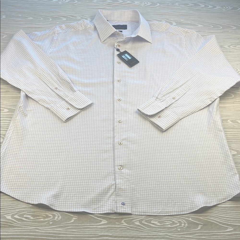 NWT David Donahue Men’s X-Large 19” NECK Long Sleeve Shirt New With Tags